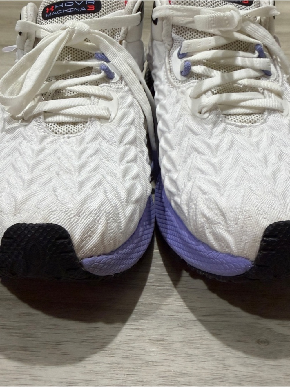 Under Armour White Sneakers with Pink Tongue and Purple Outsole - Picture 9 of 9
